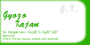 gyozo kajan business card